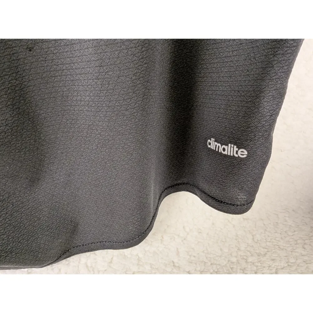 ADIDAS CLIMALITE Size M Boys Black Stretch‎ Waist Athletic Running Shorts 331168